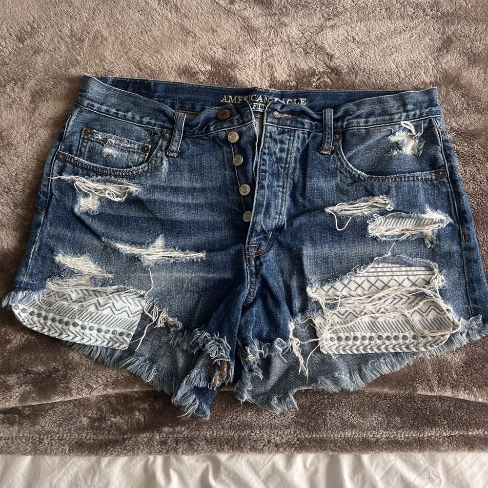 American Eagle Outfitters Hi-rise Festival Denim Shorts